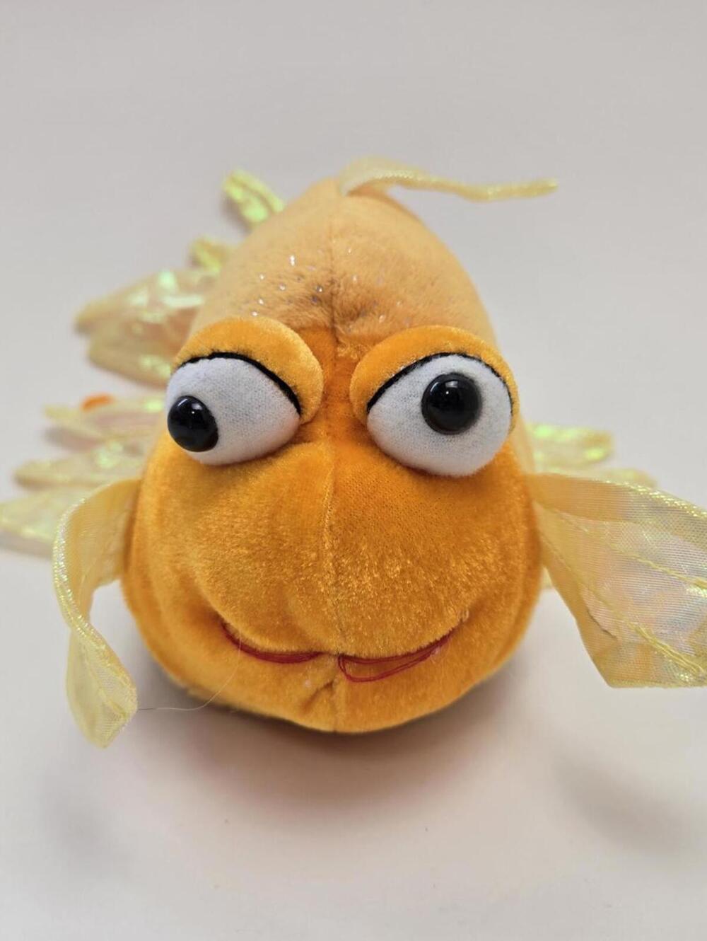 Adorable Vintage Webkinz Fantail Goldfish Plush with No Tag, Ganz Plush (8 inch)